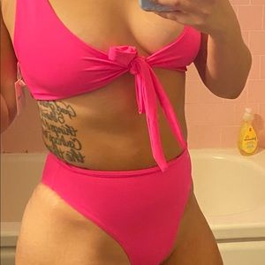 Beautiful pink swim suit